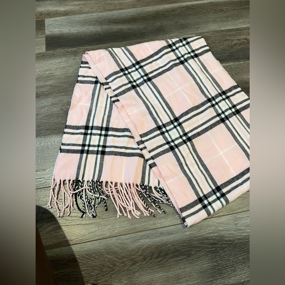 Pink Plaid Scarf - Picture 2 of 3